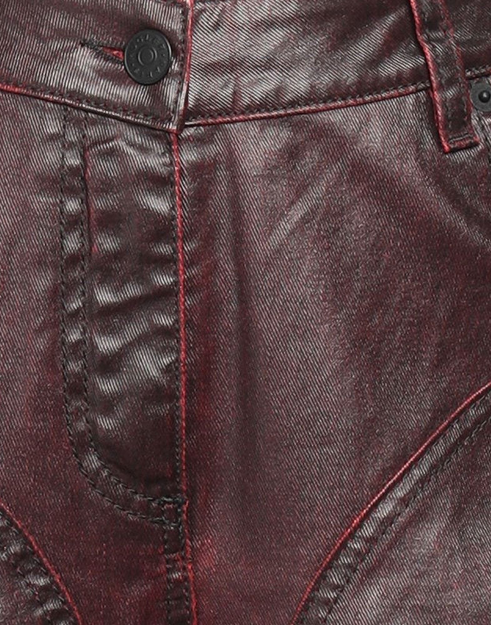 Burgundy Women's Casual Pants - 4