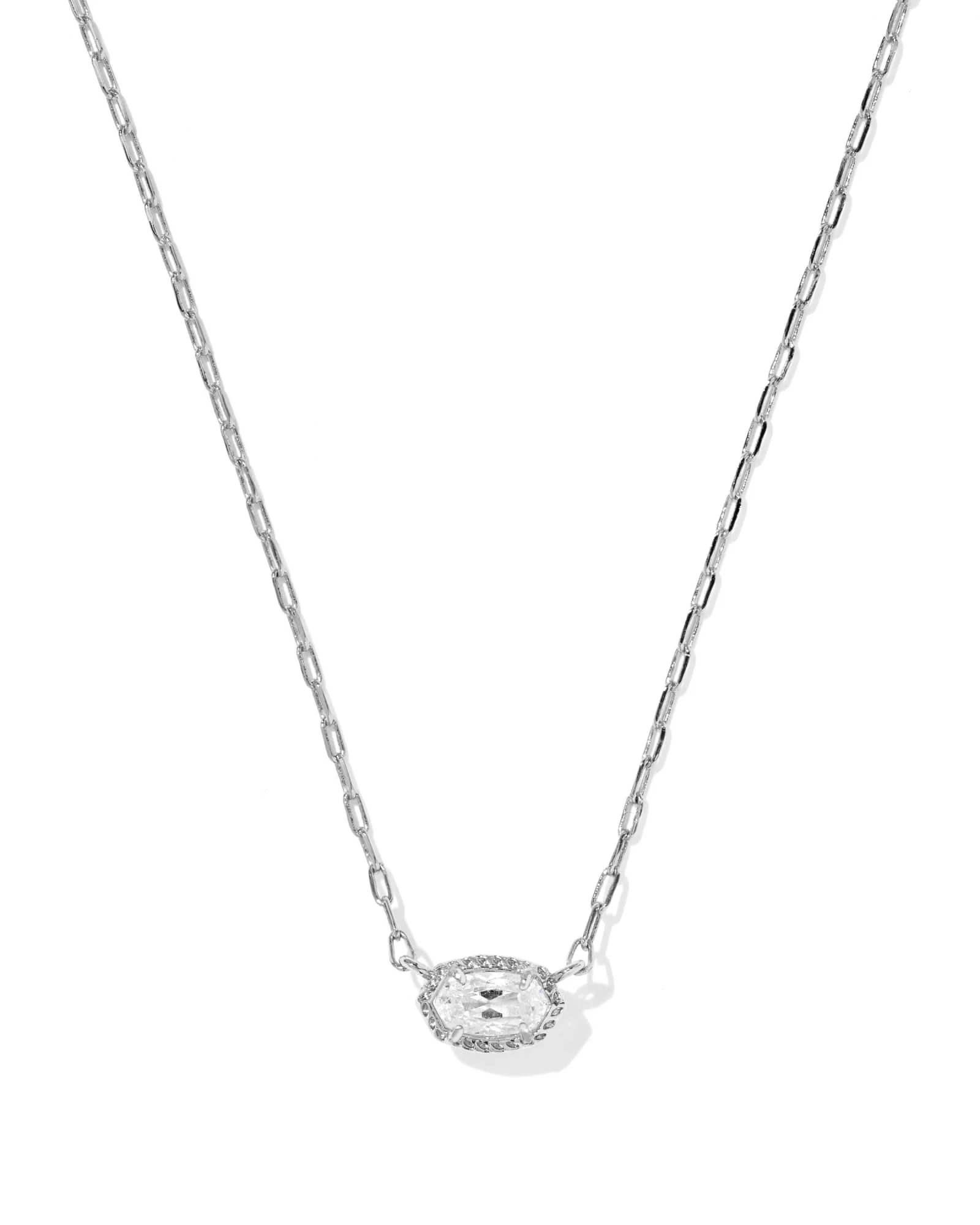 Mini Elisa Luxe Silver Pendant Necklace - 1