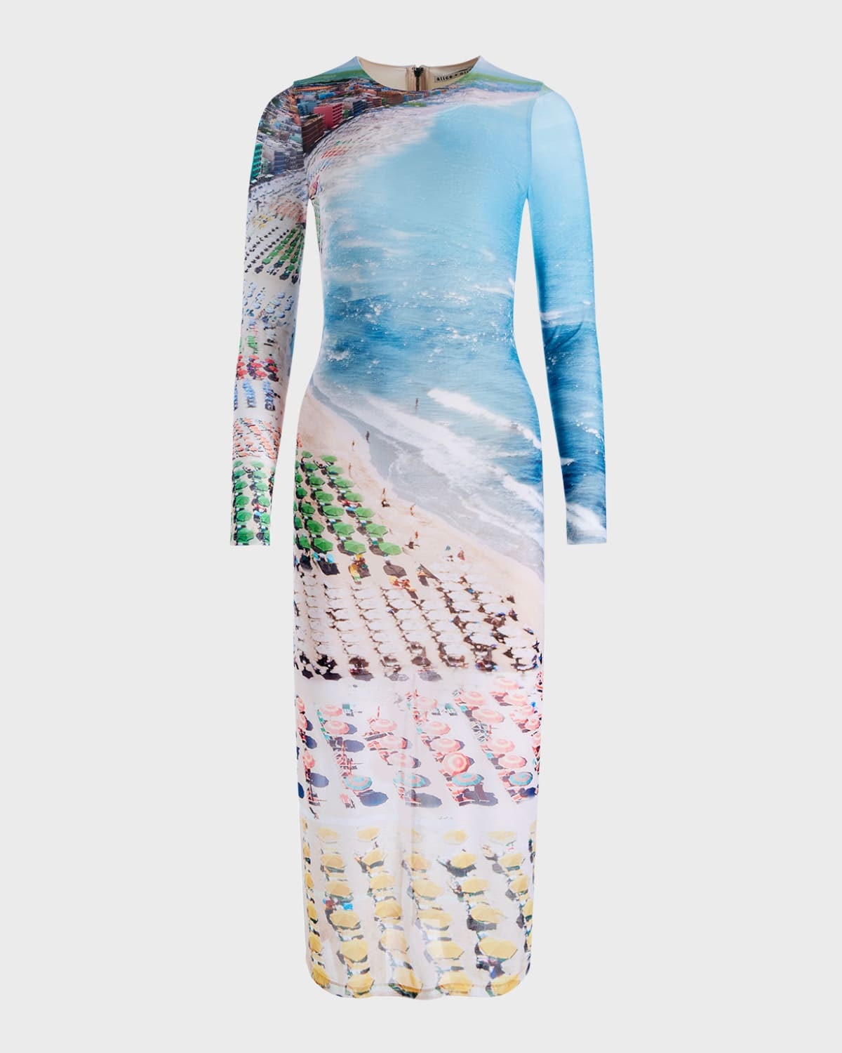 Whispering Waves Delora Long-Sleeve Midi Dress - 1