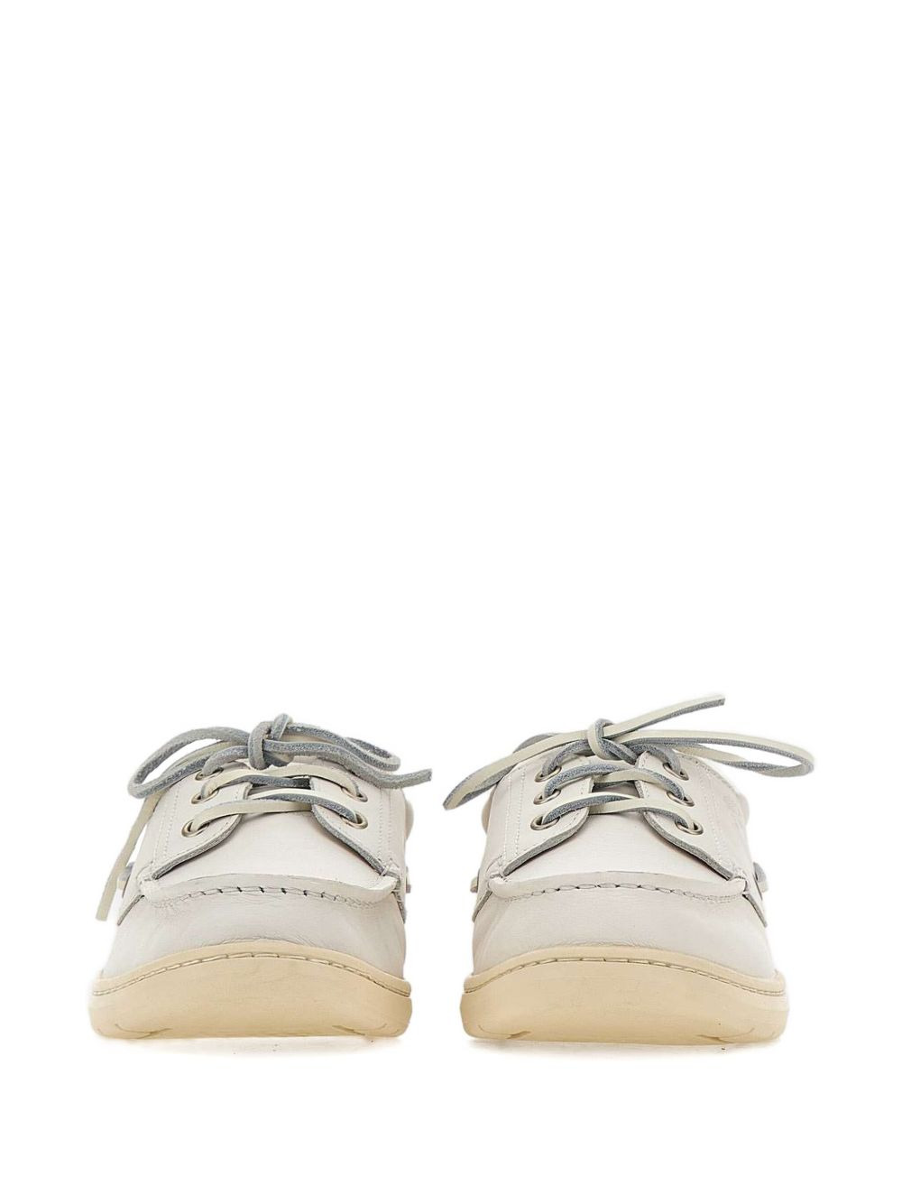 leather lace-up boat shoes - 3