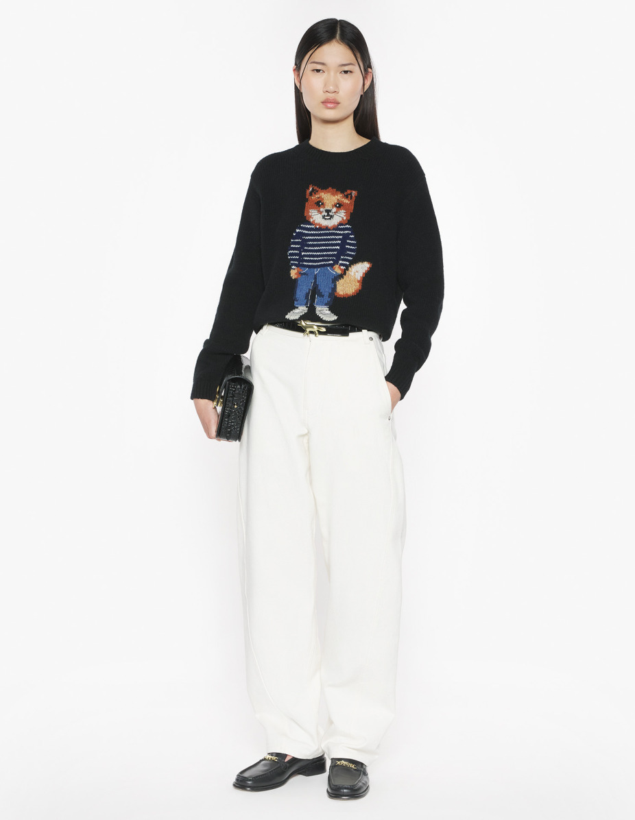 DRESSED FOX INTARSIA WOOL JUMPER - 2