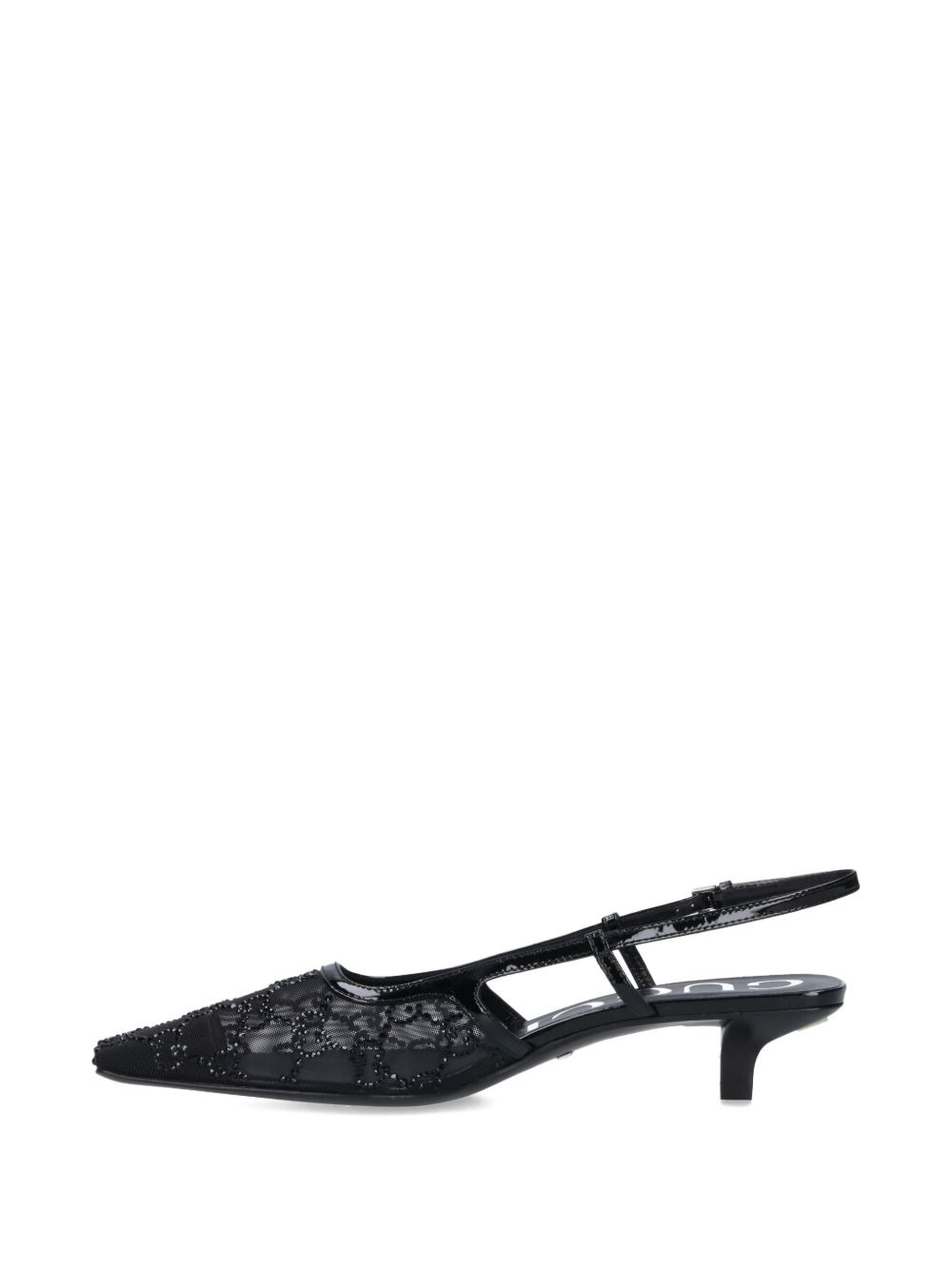 35mm crystal slingback pumps - 5