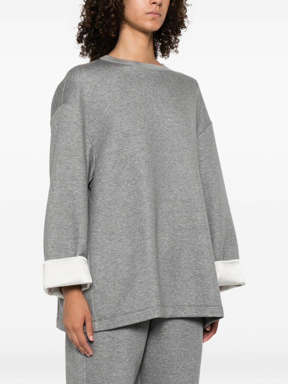 contrasting-cuff top - 3
