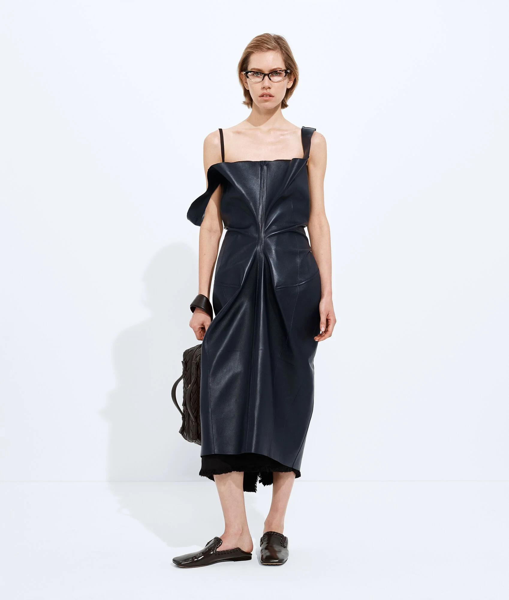 Semi Shiny Leather Dress - 1