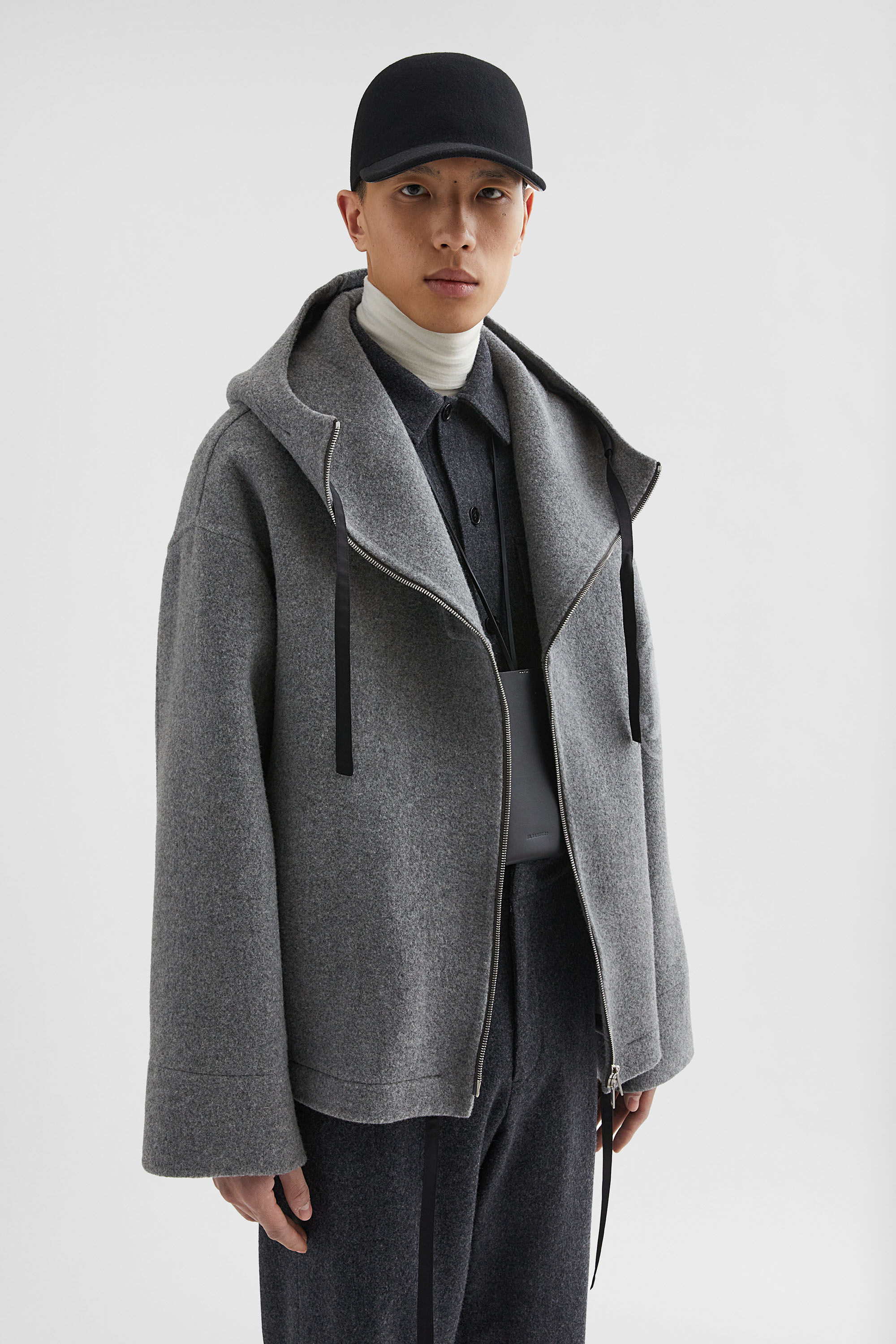Felt Wool Hooded Blouson - 5