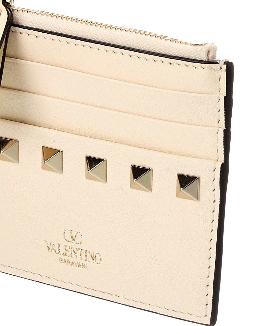 Valentino Rockstud Leather Card Holder - 3