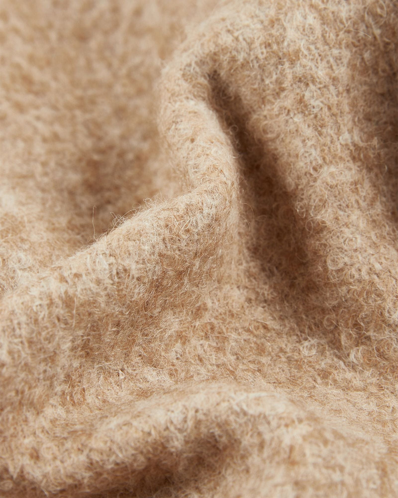 Wide fit wool bouclé peacoat 7