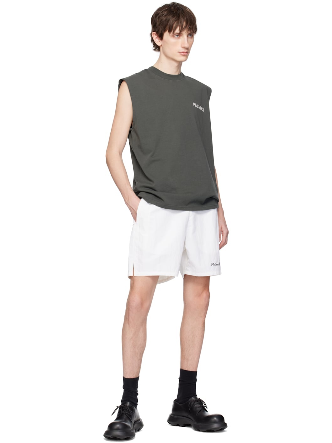 White Global Tennis Shorts - 4
