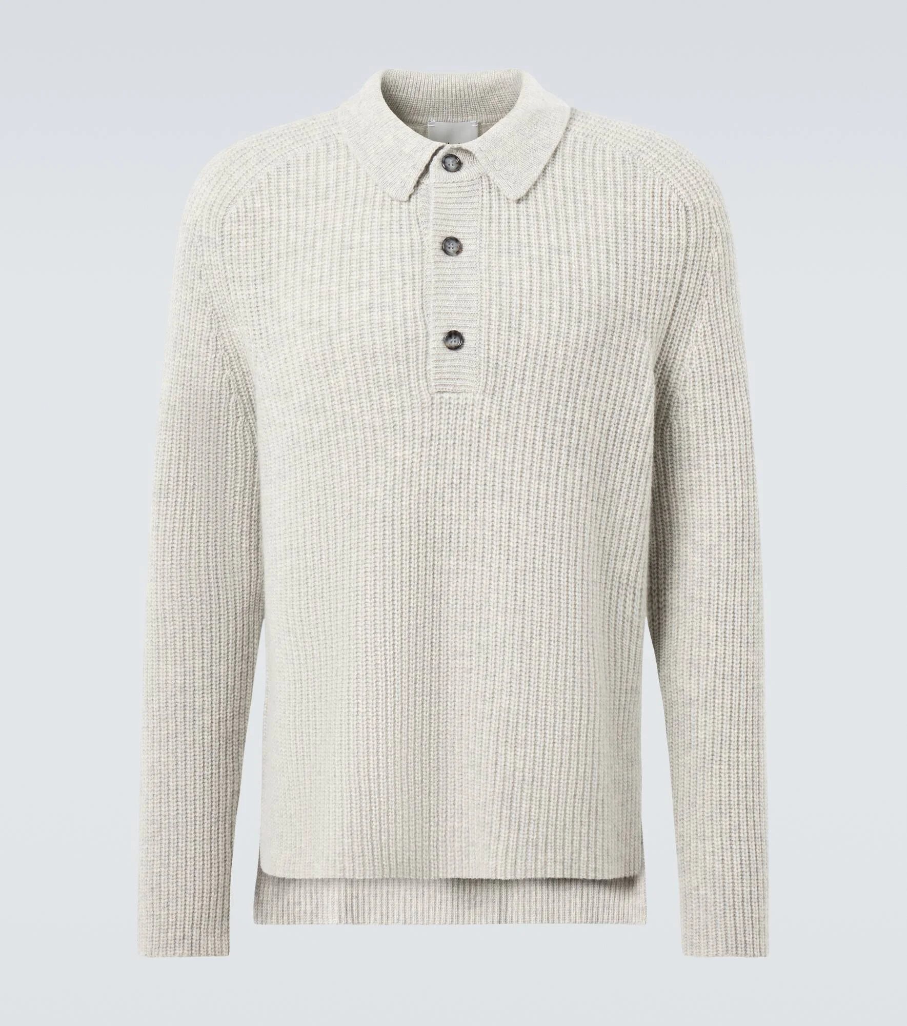Wool and cashmere polo sweater - 1