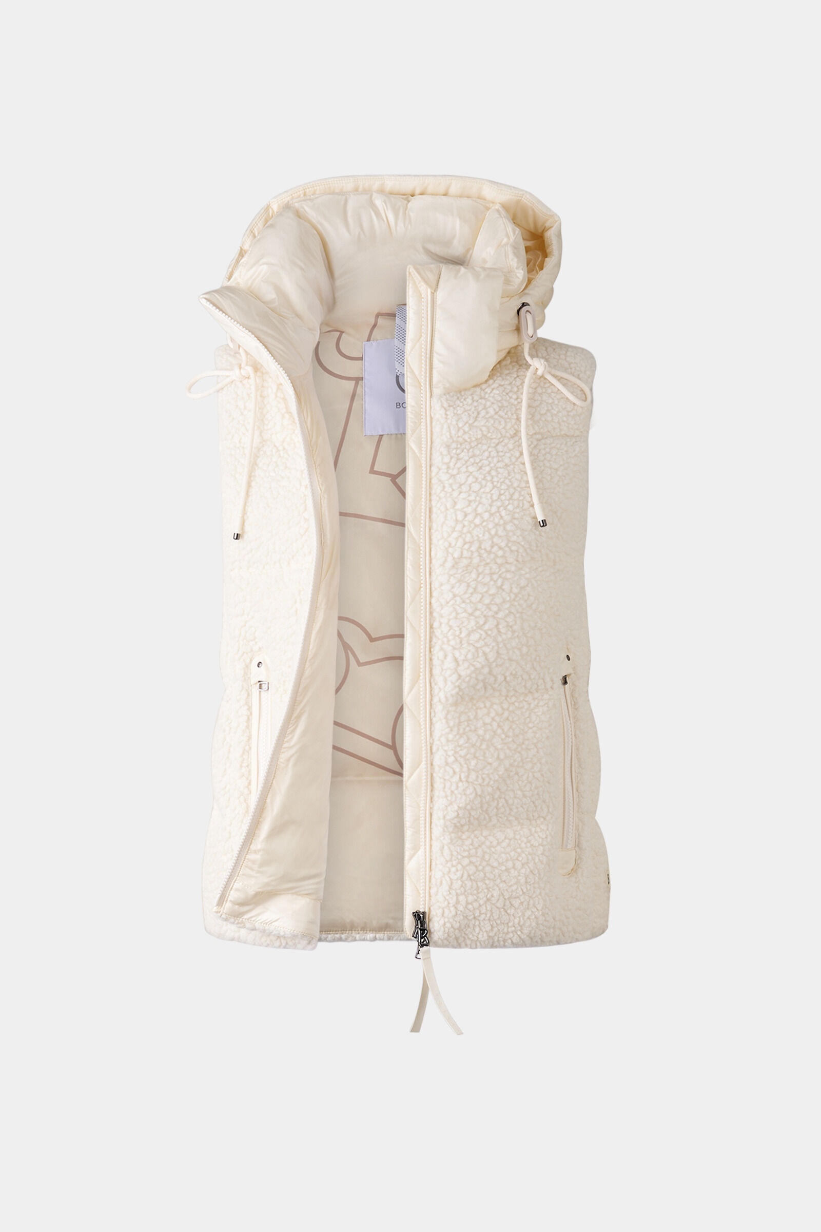 Falka Teddy and down vest in Off-white - 2