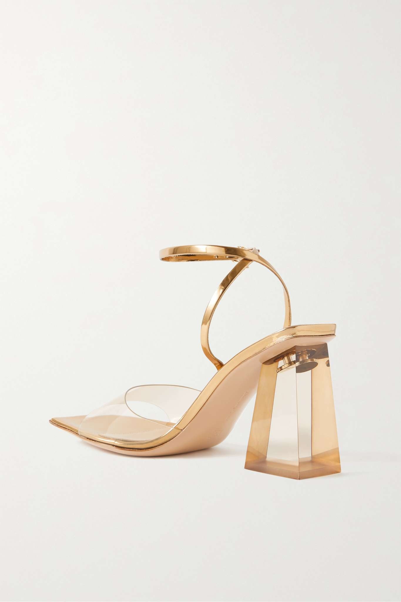 PVC and metallic leather sandals - 3