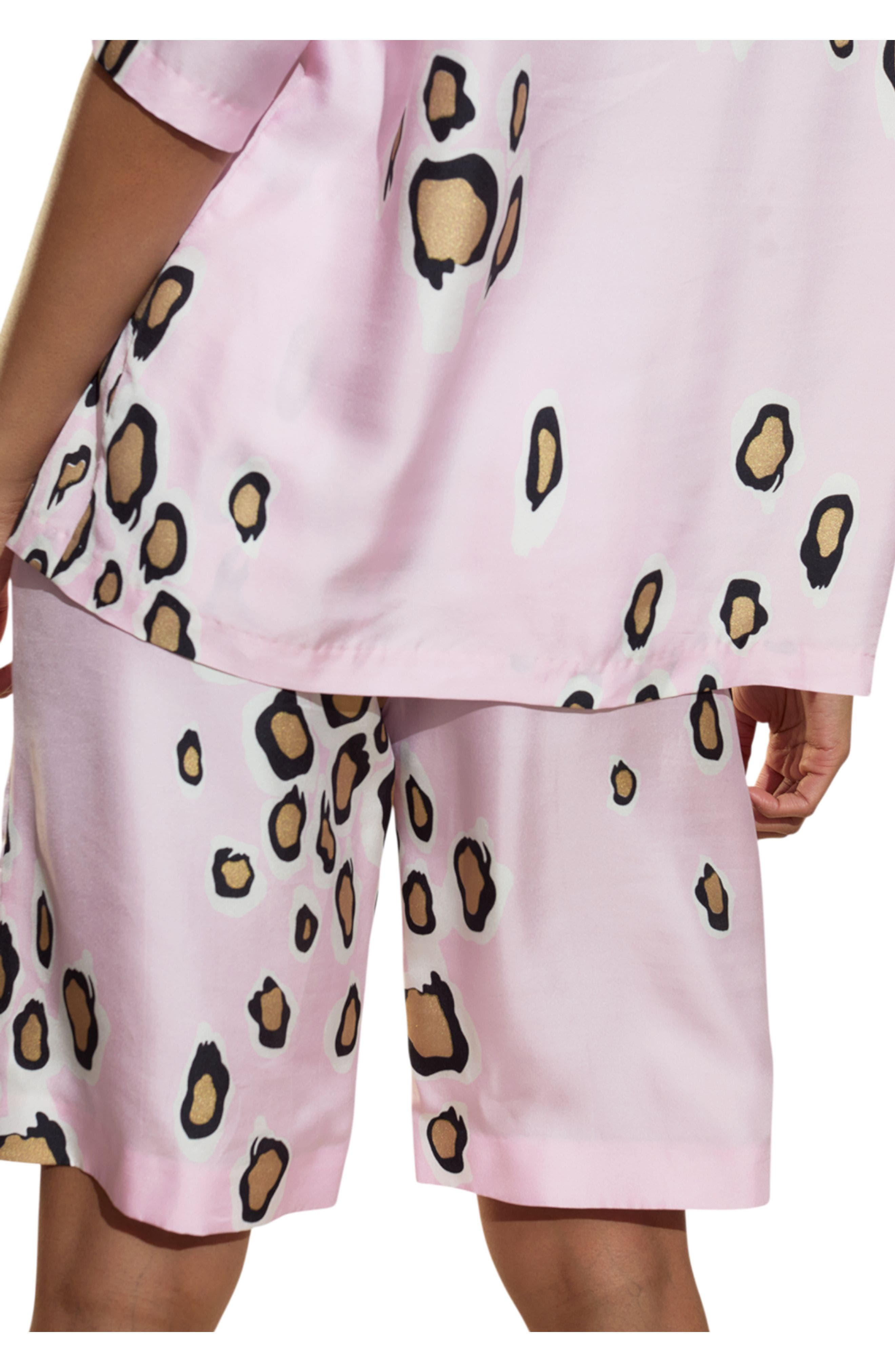 Cynthia Rowley Amalfi Gold Foil Shorts in Pink Gold at Nordstrom - 2