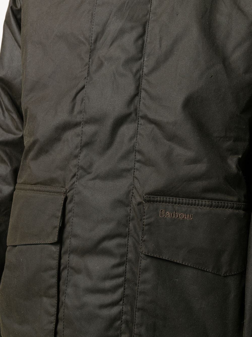 single-breasted wax jacket - 5