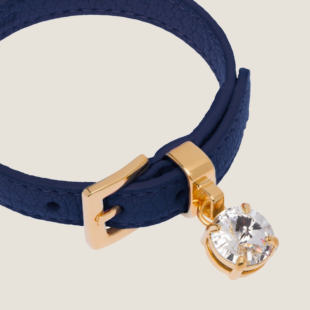 Madras leather bracelet - 3