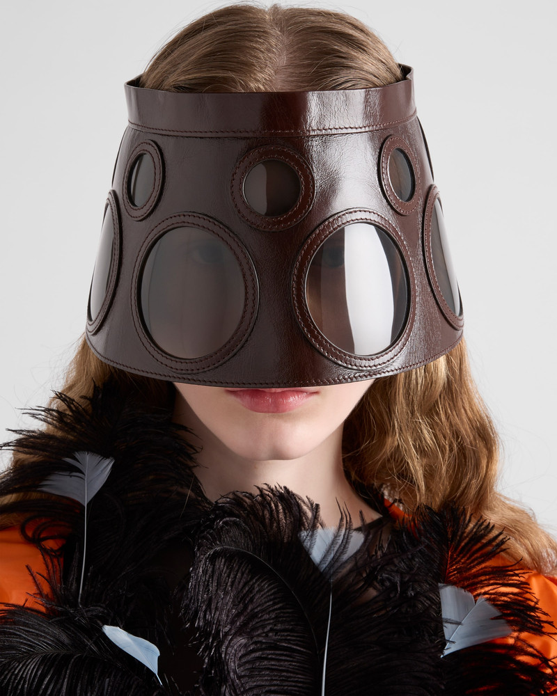 Prada Leather visor outlook