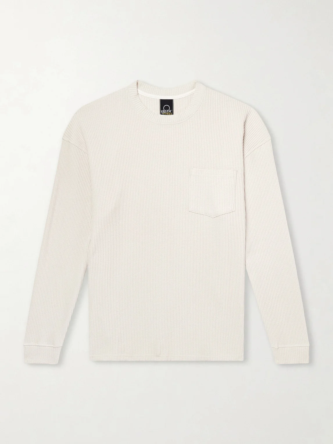Oversized Waffle-Knit Cotton-Blend T-Shirt - 1