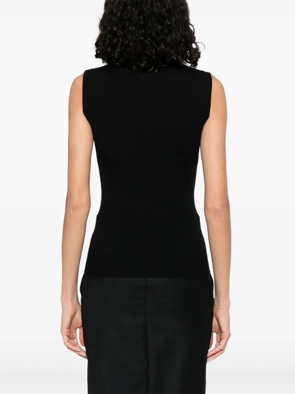 Sleeveless Turtle-Neck Sweater - 3