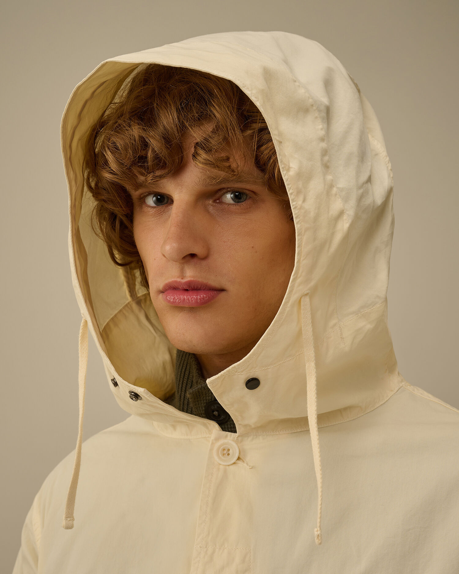 Organic Gabardine Hooded Zipped Overshirt - 6