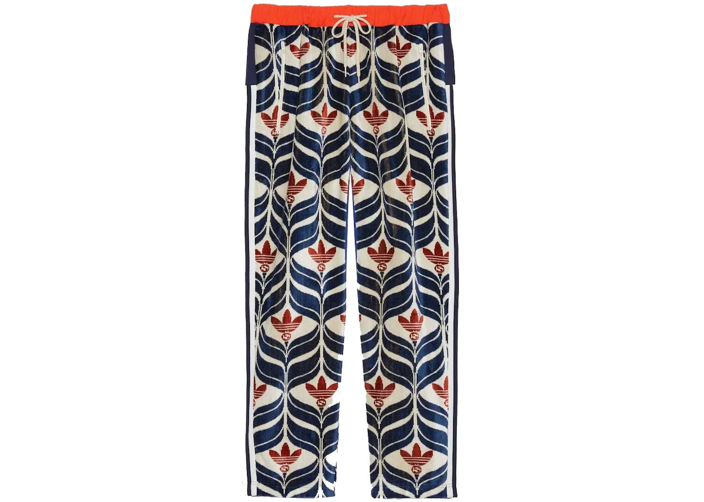 Gucci x adidas Interlocking G And Trefoil Pant Ivory/Blue/Red - 1