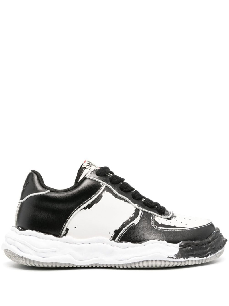 logo-patch faded-effect sneakers 1