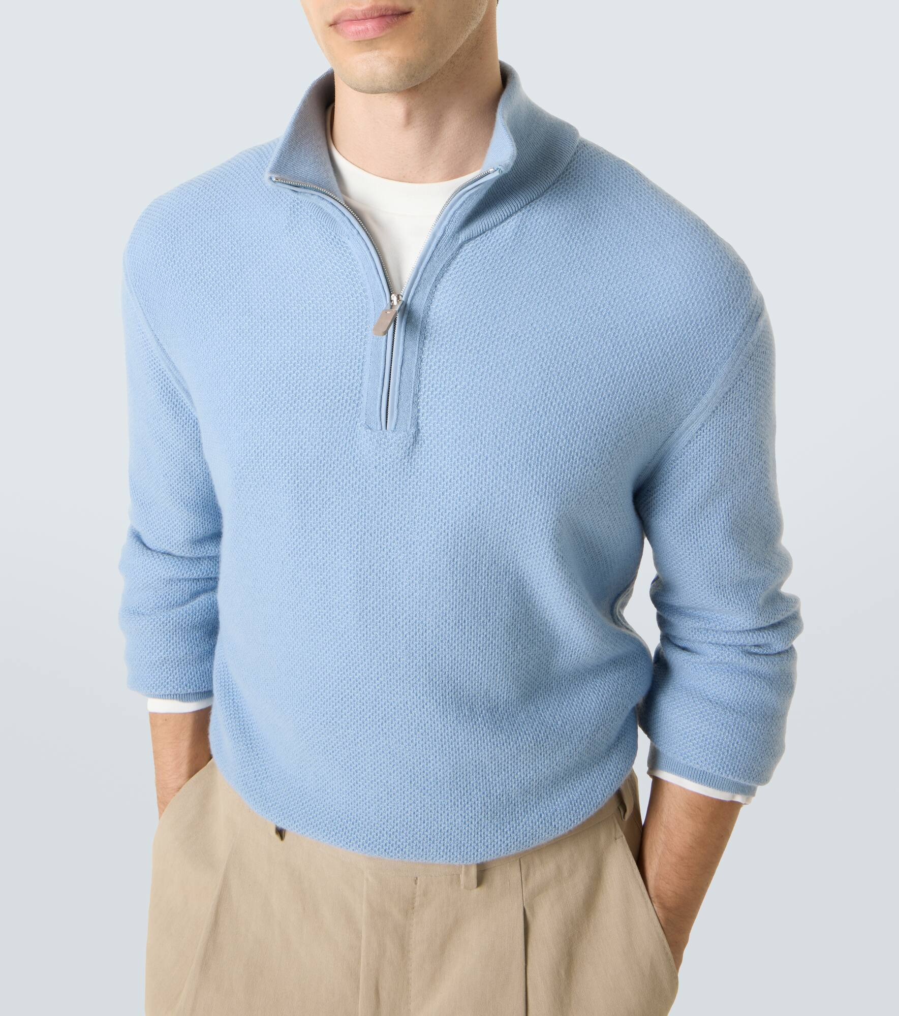 Cashmere mockneck sweater - 6