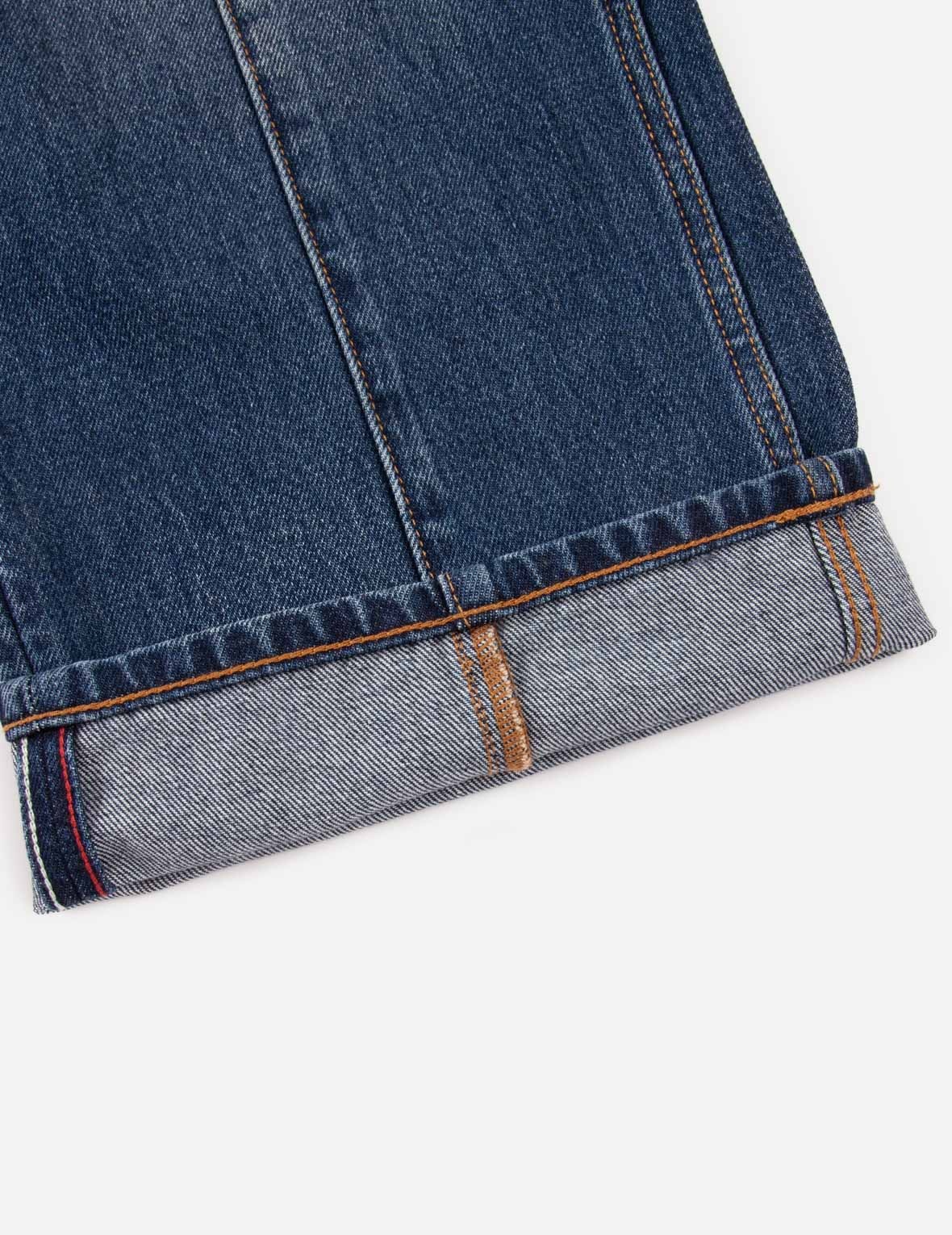 FLORAL SEAGULL PLASTISOL DAICOCK PRINT WIDE LEG JEANS - 12
