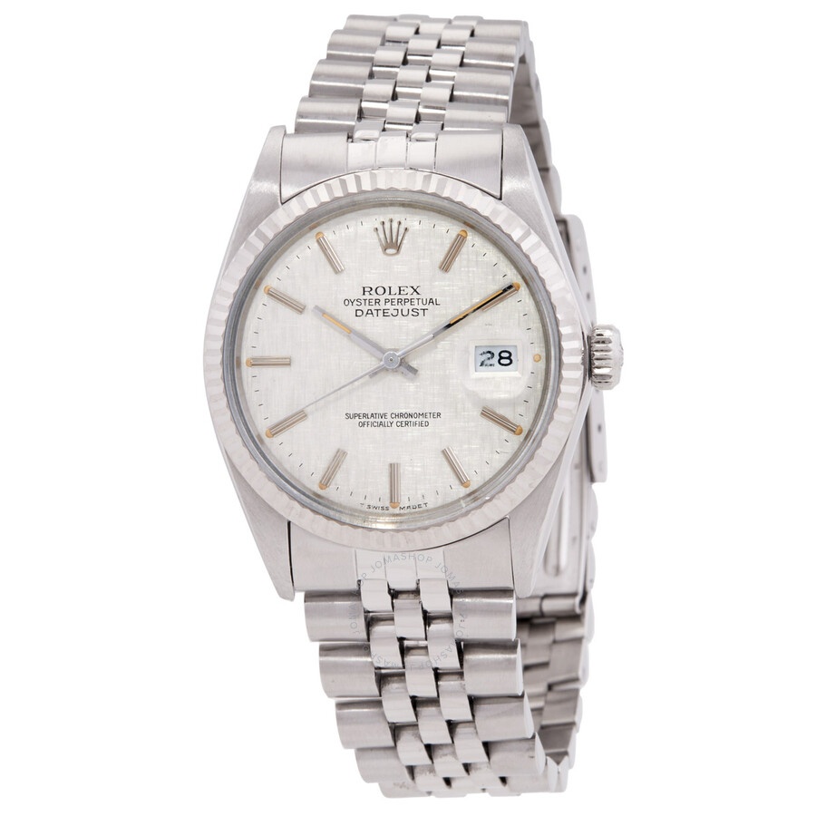 Pre-owned Rolex Datejust Automatic Silver Dial Men's Watch 16014CSJ - 1