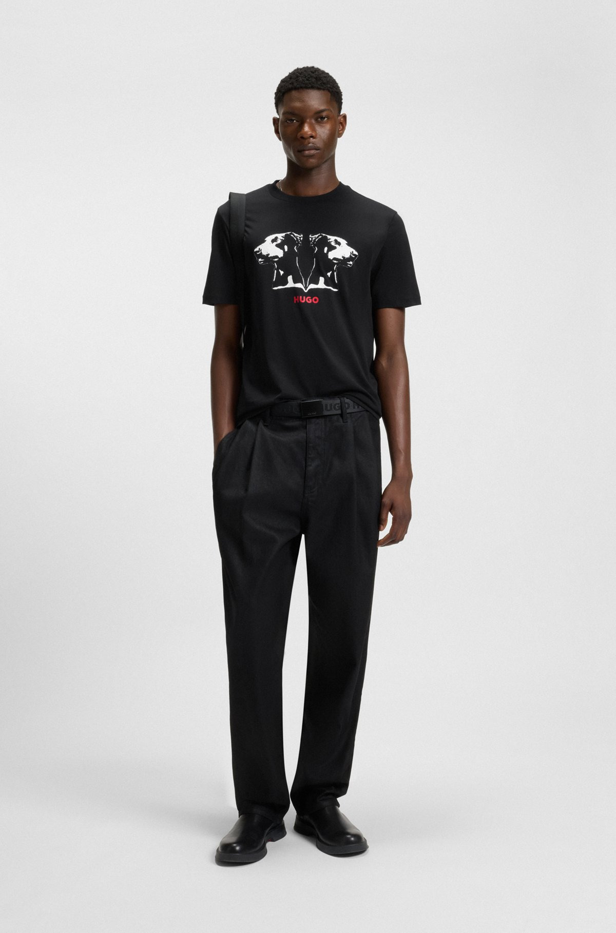 COTTON JERSEY T-SHIRT WITH MIXED-PRINT LOGO - 4