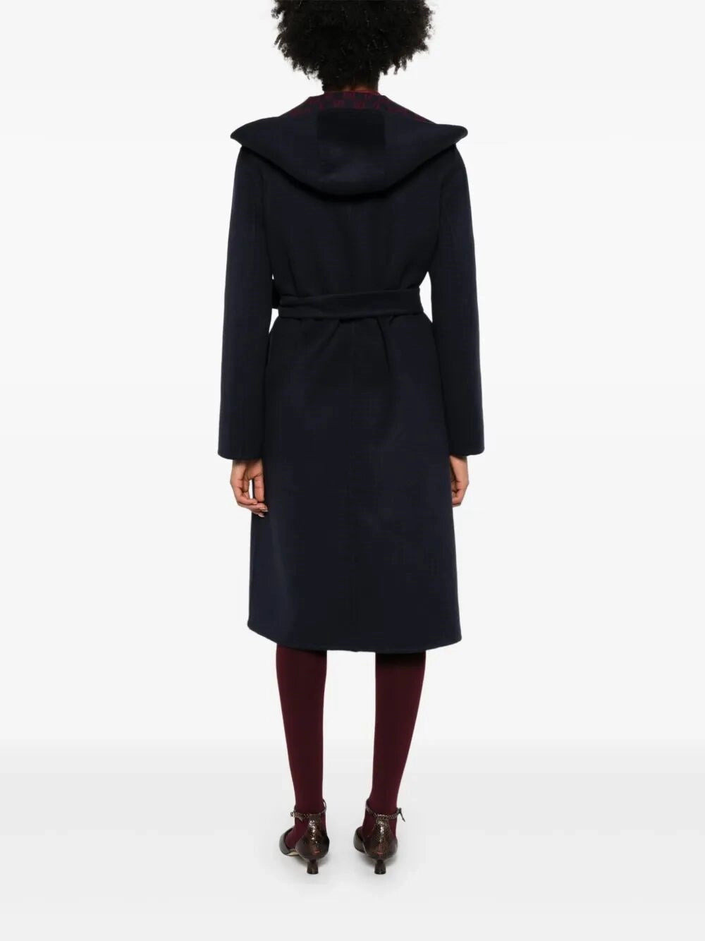 Gucci Women Reversible `Gg` Silk Wool Blend Coat - 4