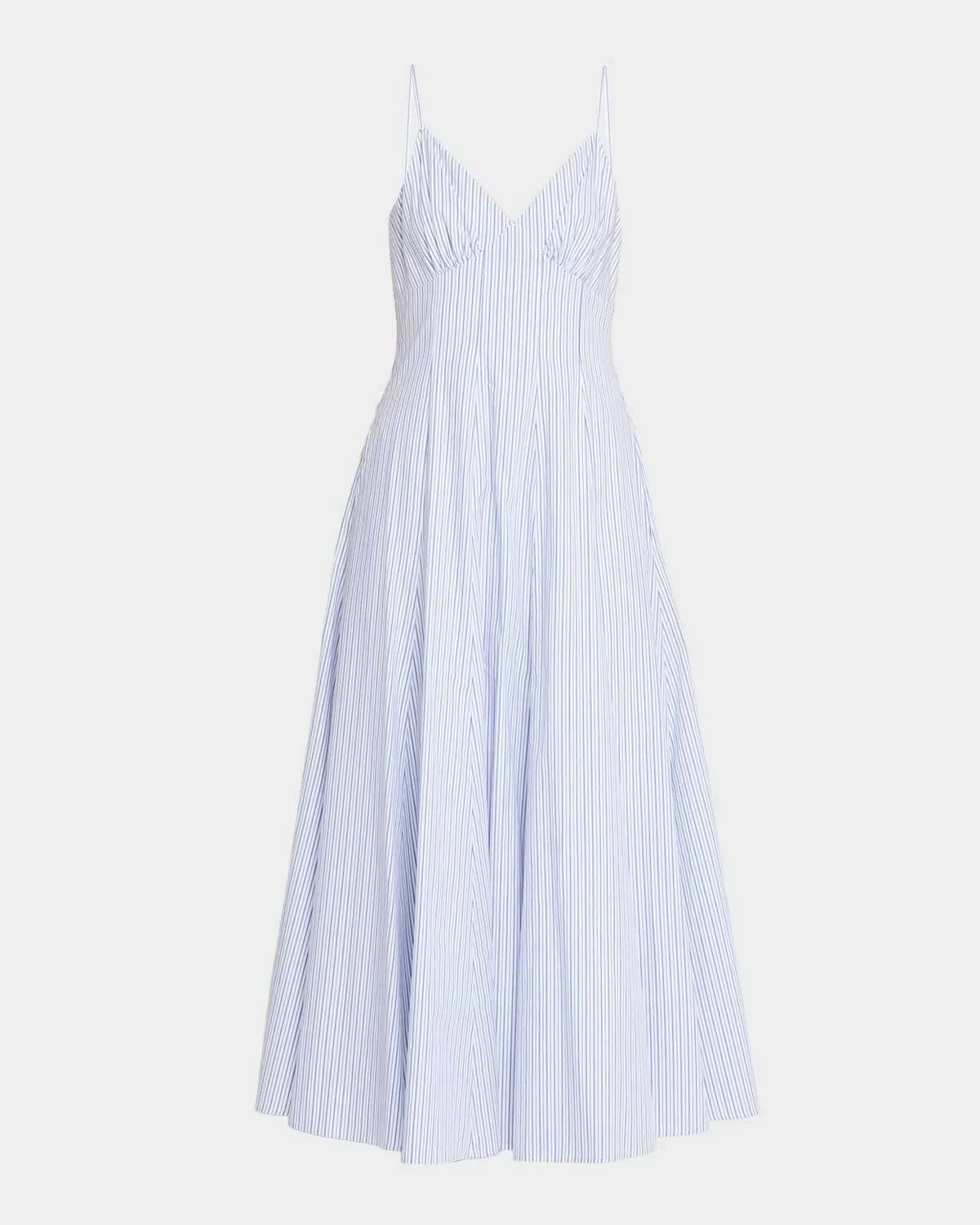 Striped Cotton Poplin Cami Maxi Dress - 1