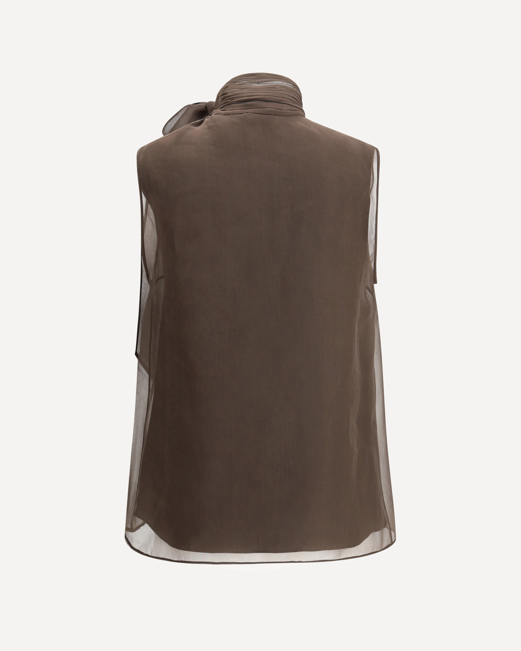 Crispy Silk Top with lavallière - 2