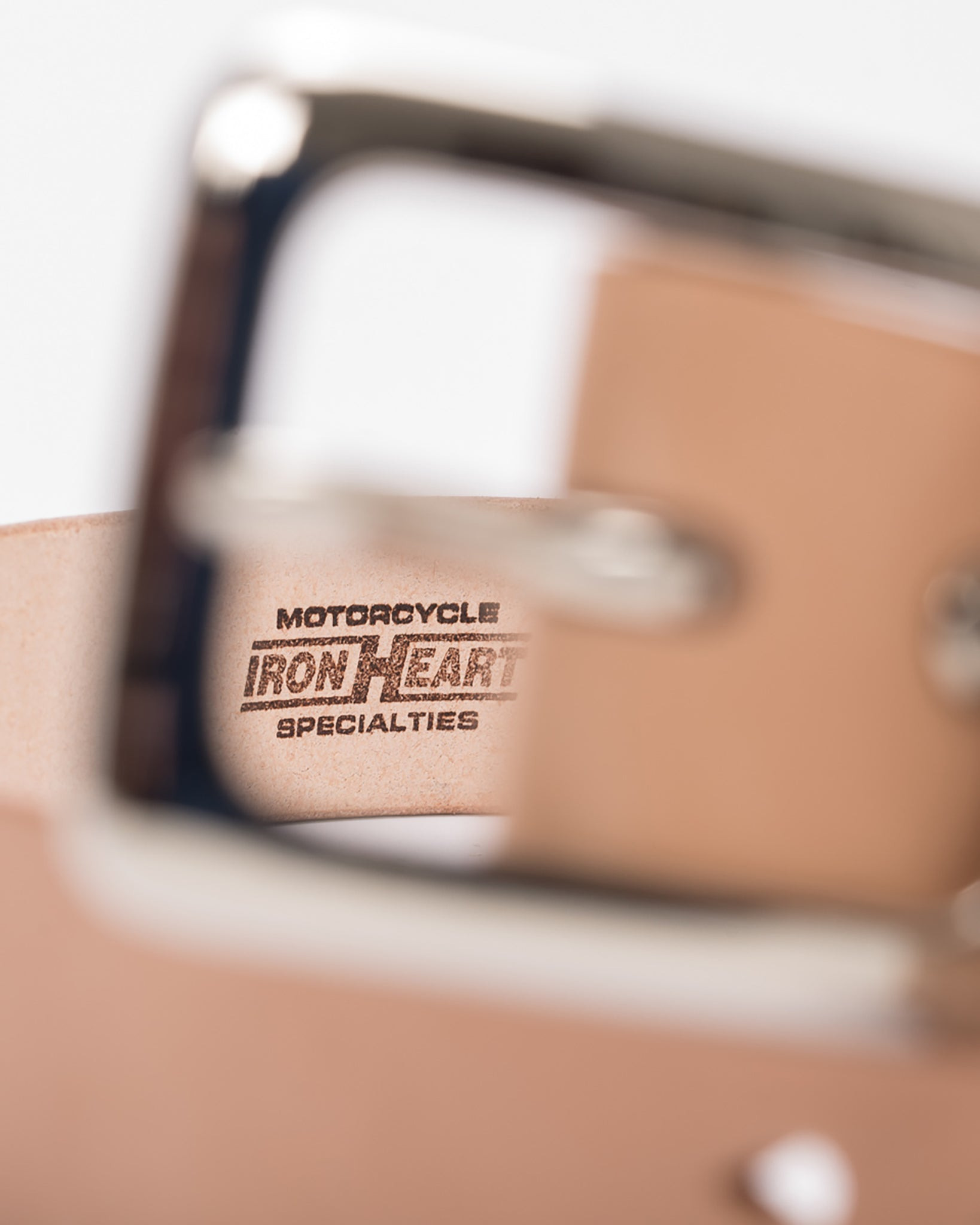 IHB-08-NAT Heavy Duty "Tochigi" Leather Belt with Nickel Plated Garrison Buckle - Natural - 8