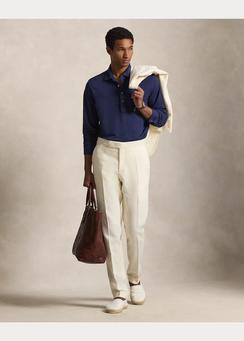 Linen Mesh Polo Shirt 3