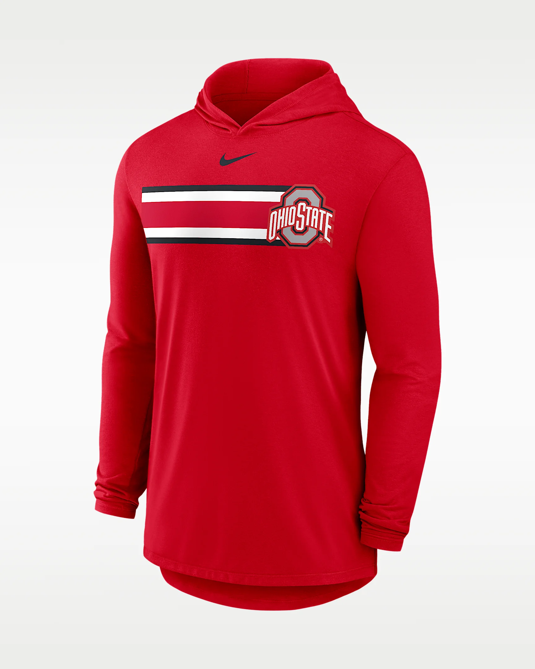Ohio State Primetime Pattern Men's Nike Dri-FIT College Long-Sleeve Hooded T-Shirt - 1