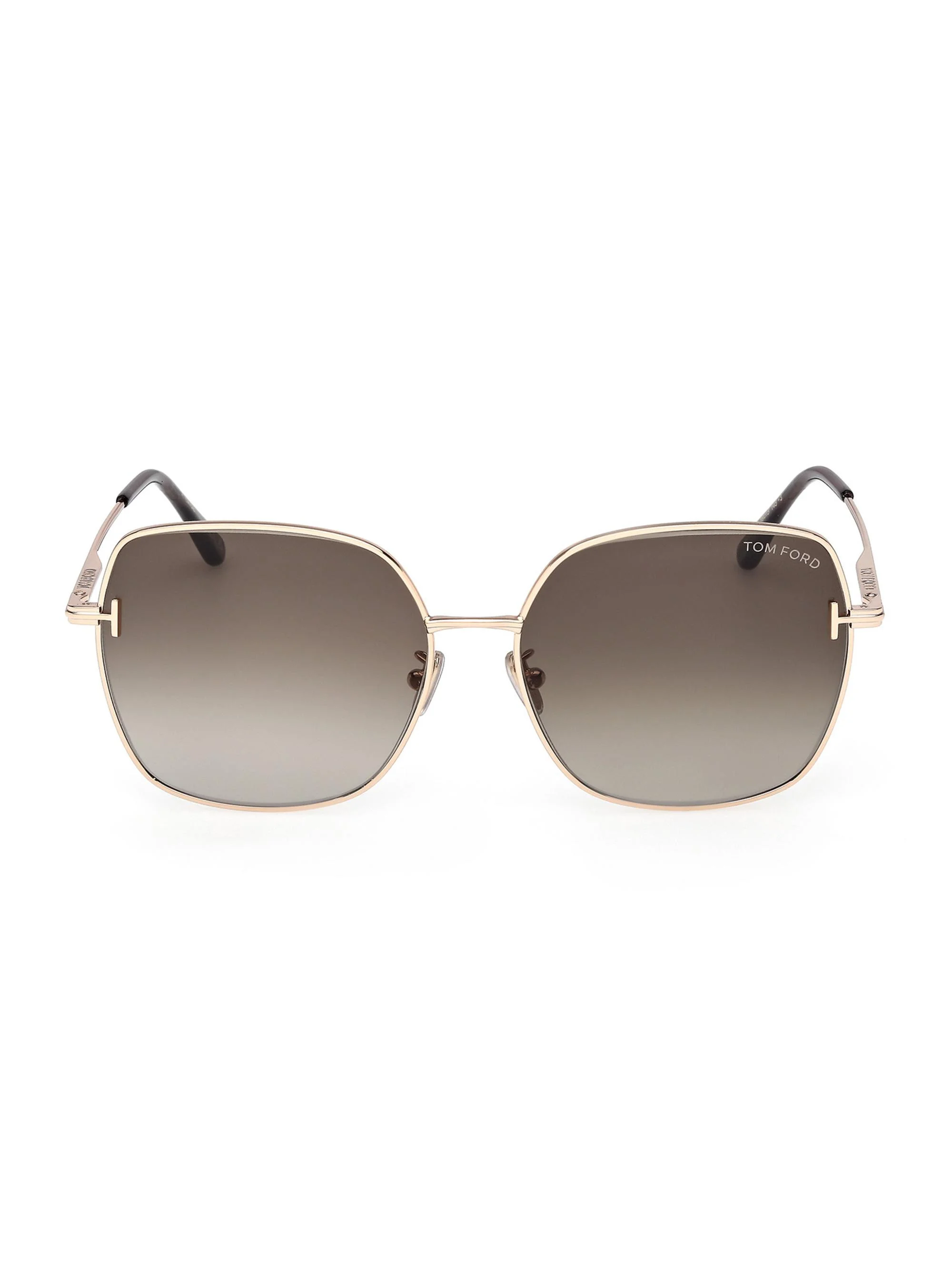 Women's 59MM Square Sunglasses - Shiny Rose Gold Grad Brown - 1