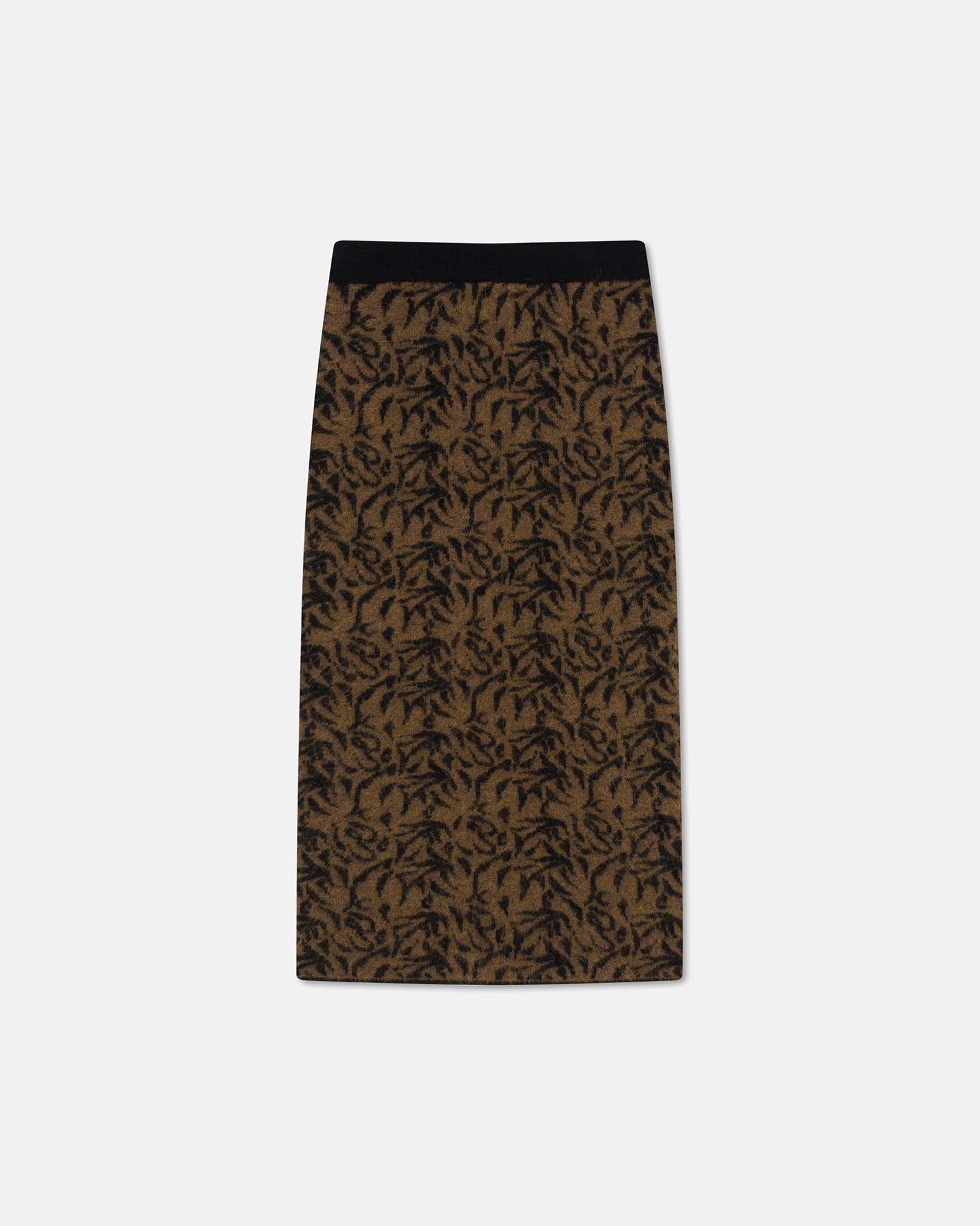 JORNA - Jacquard pattern skirt - Black/ brown - 1