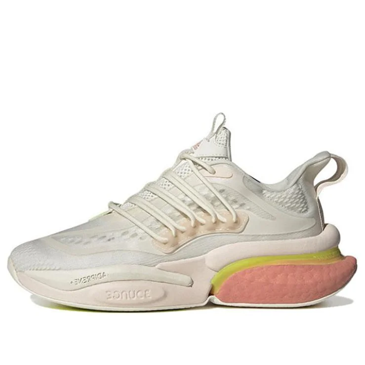 (WMNS) adidas Alphaboost V1 'Off White Lucid Lemon' IE9730 - 1