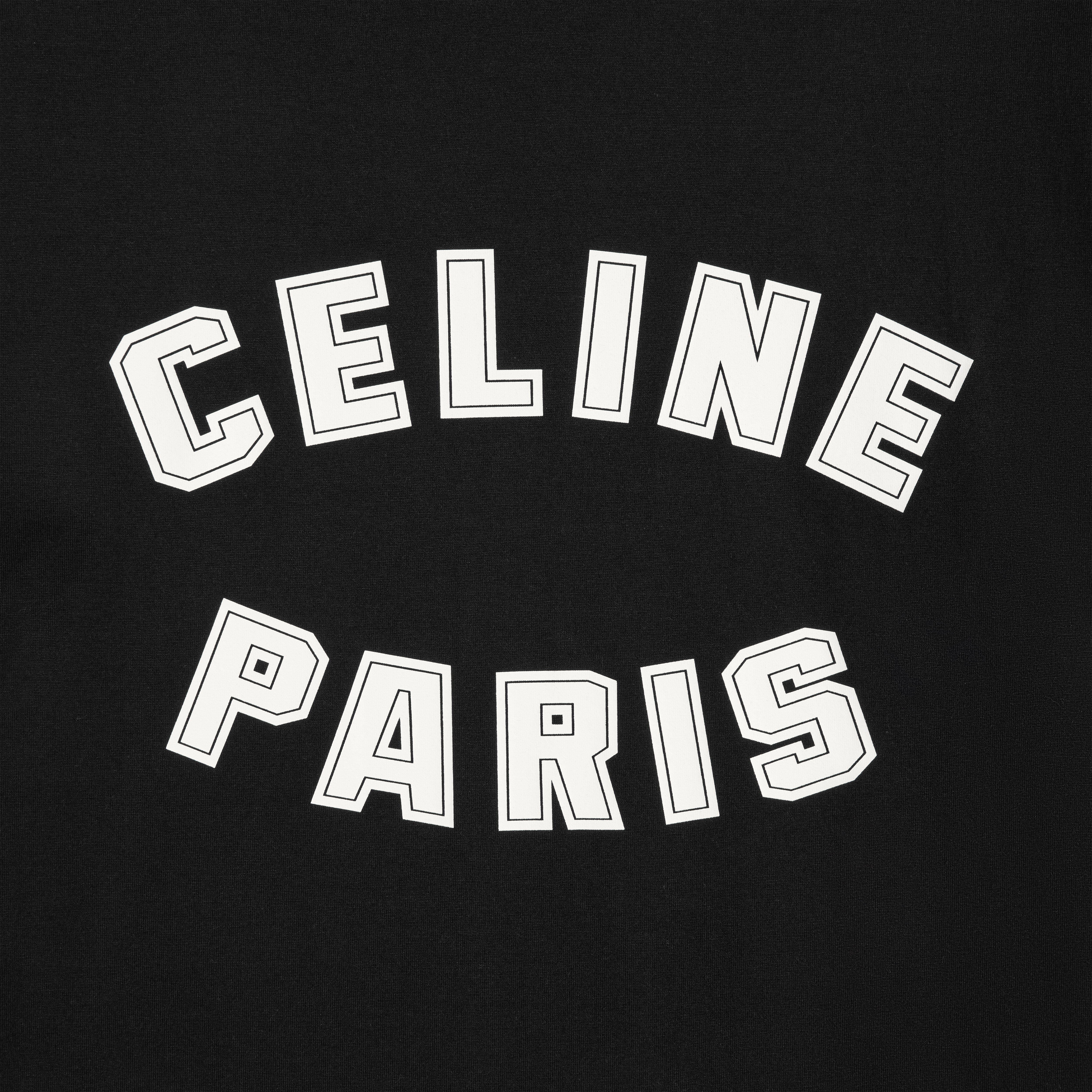 loose celine paris t-shirt in cotton jersey - 4