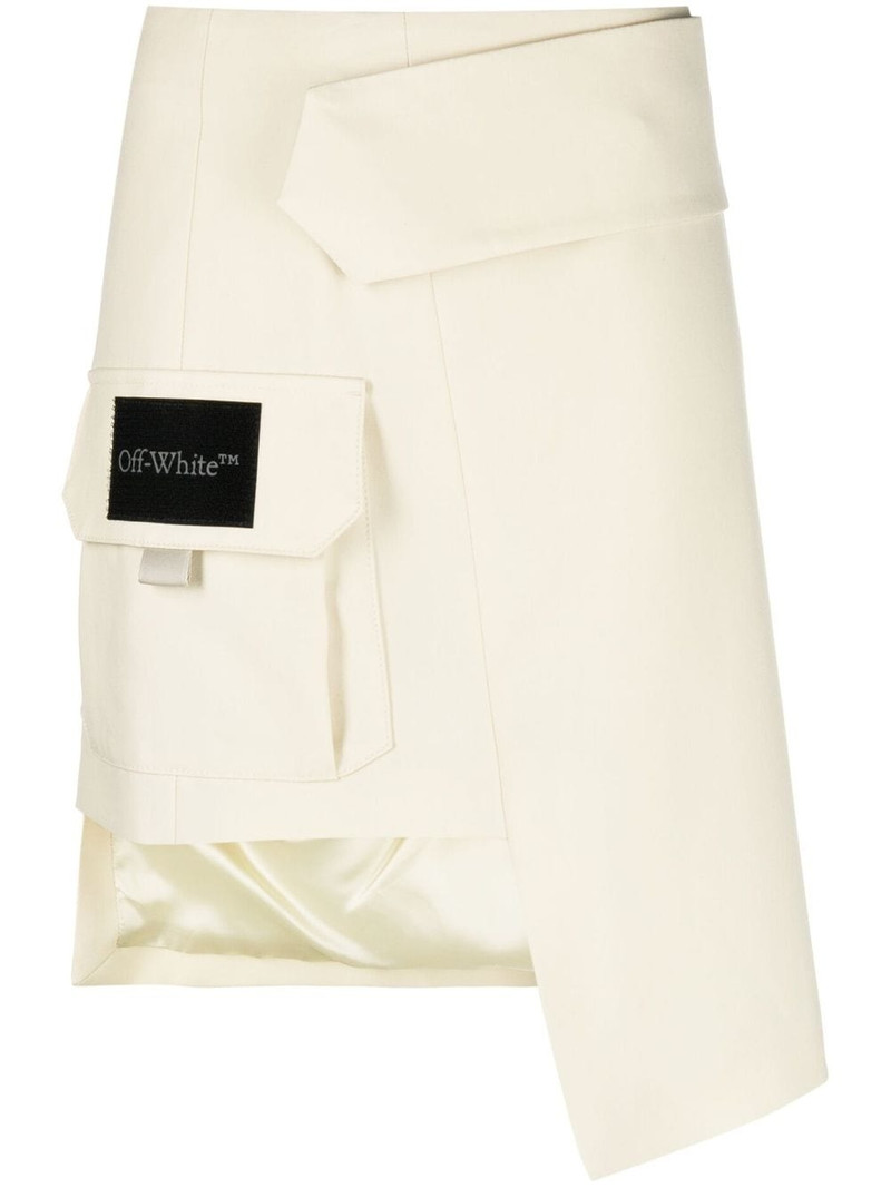 asymmetric wool mini skirt 1