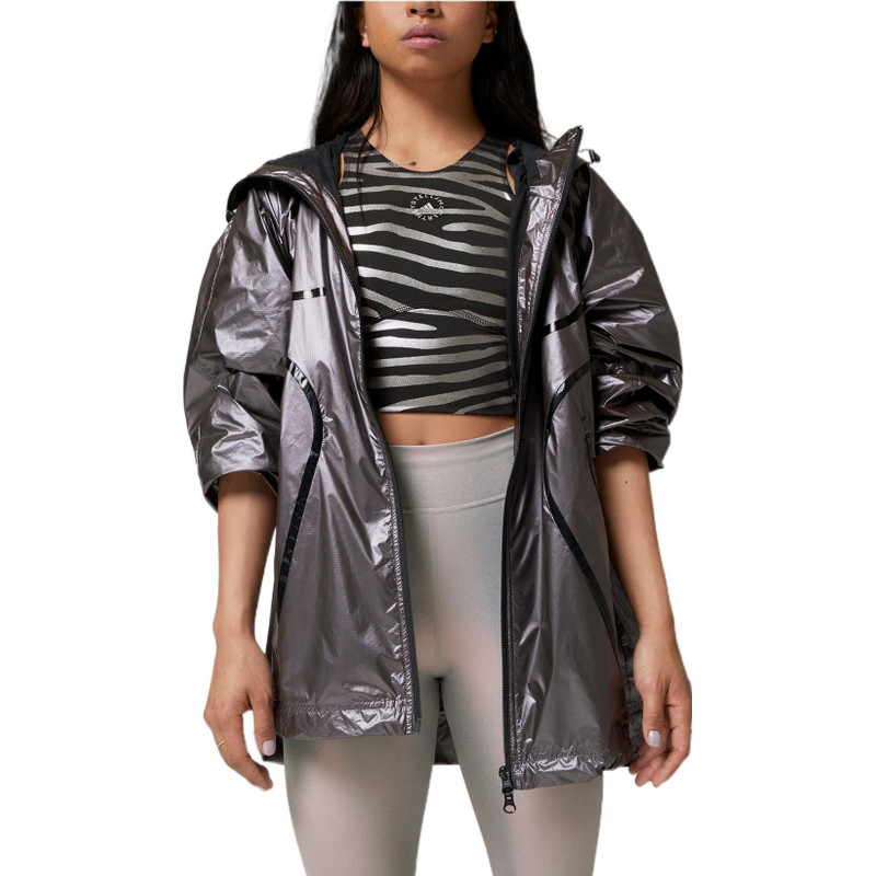 adidas (WMNS) adidas By Stella McCartney Truepace Metallic Running Jacket Asia Sizing 'Copper' H09046 outlook