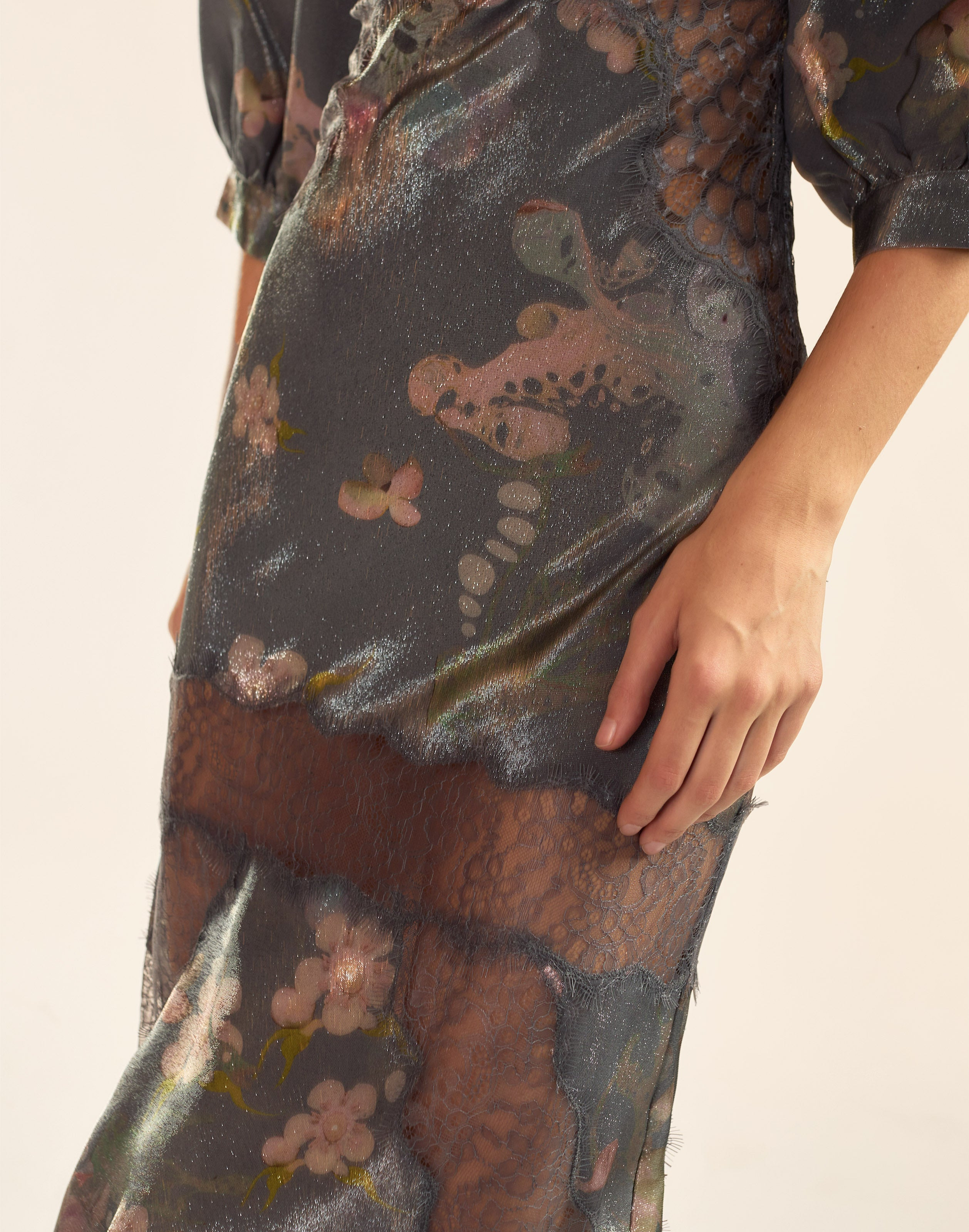 Claud Silk Lamé Dress - 6