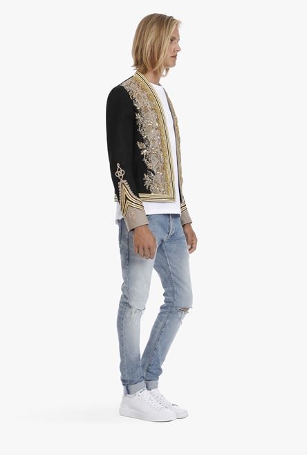 Black spencer jacket with gold embroidery - 7