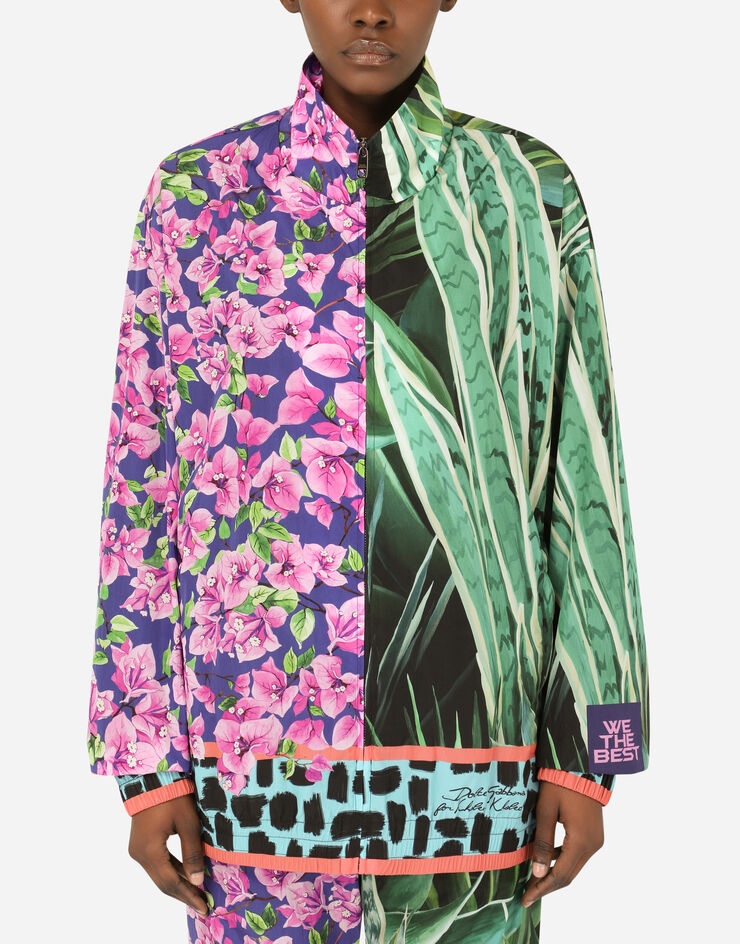 Nylon jacket with jungle mix print - 9