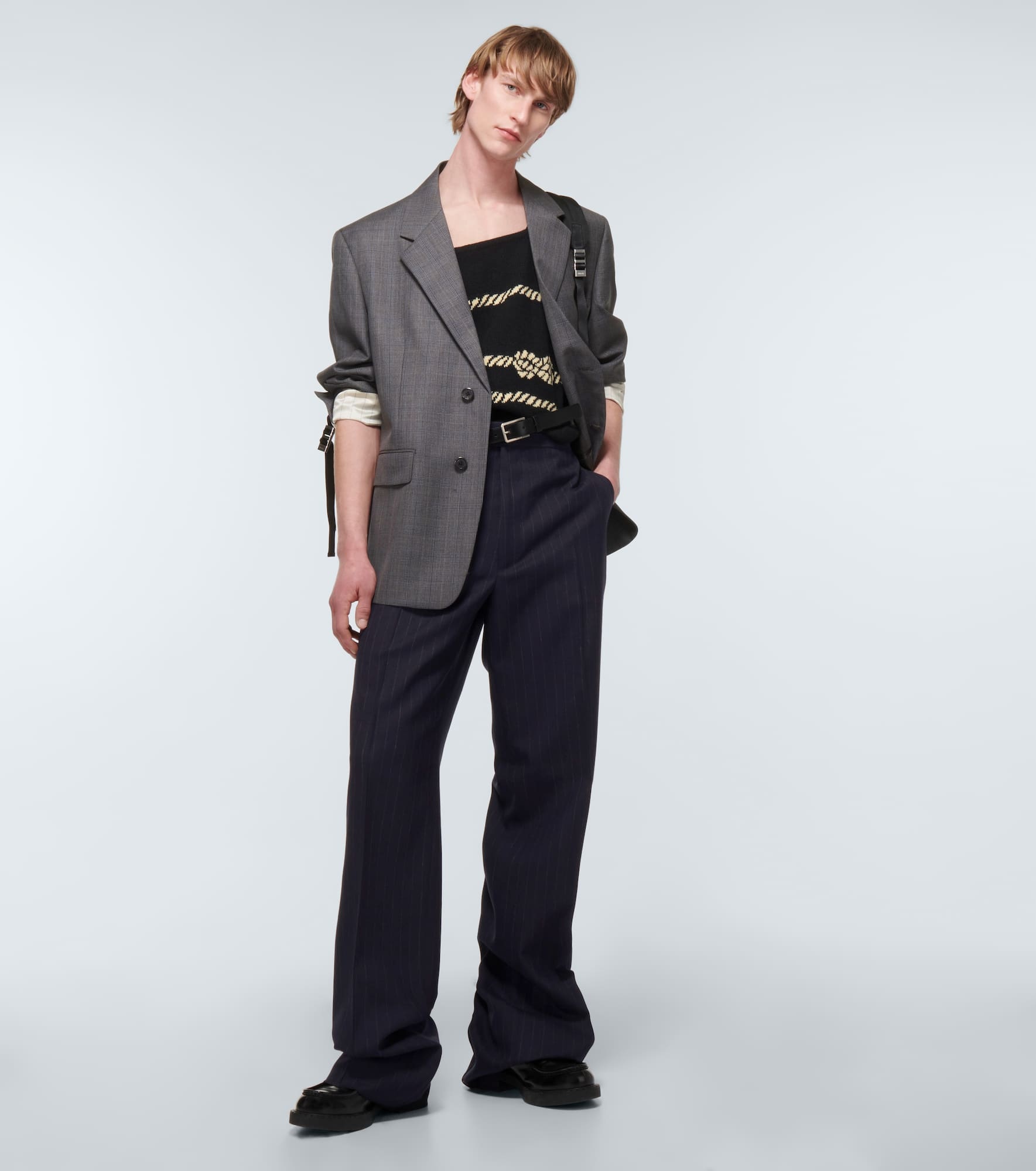 Pinstriped wool pants - 2