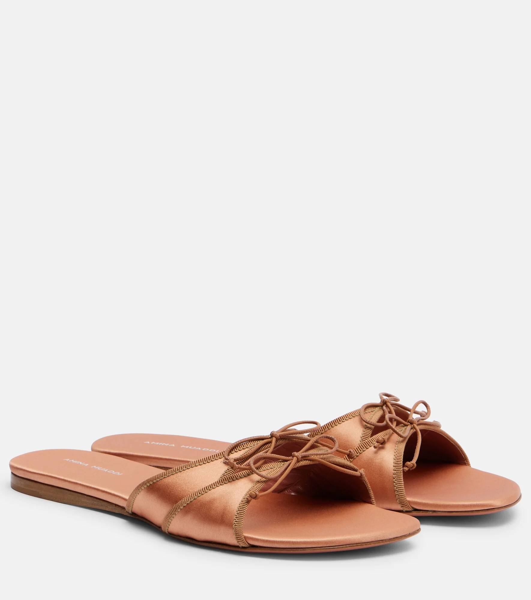 Eleonora bow-detail satin sandals - 1