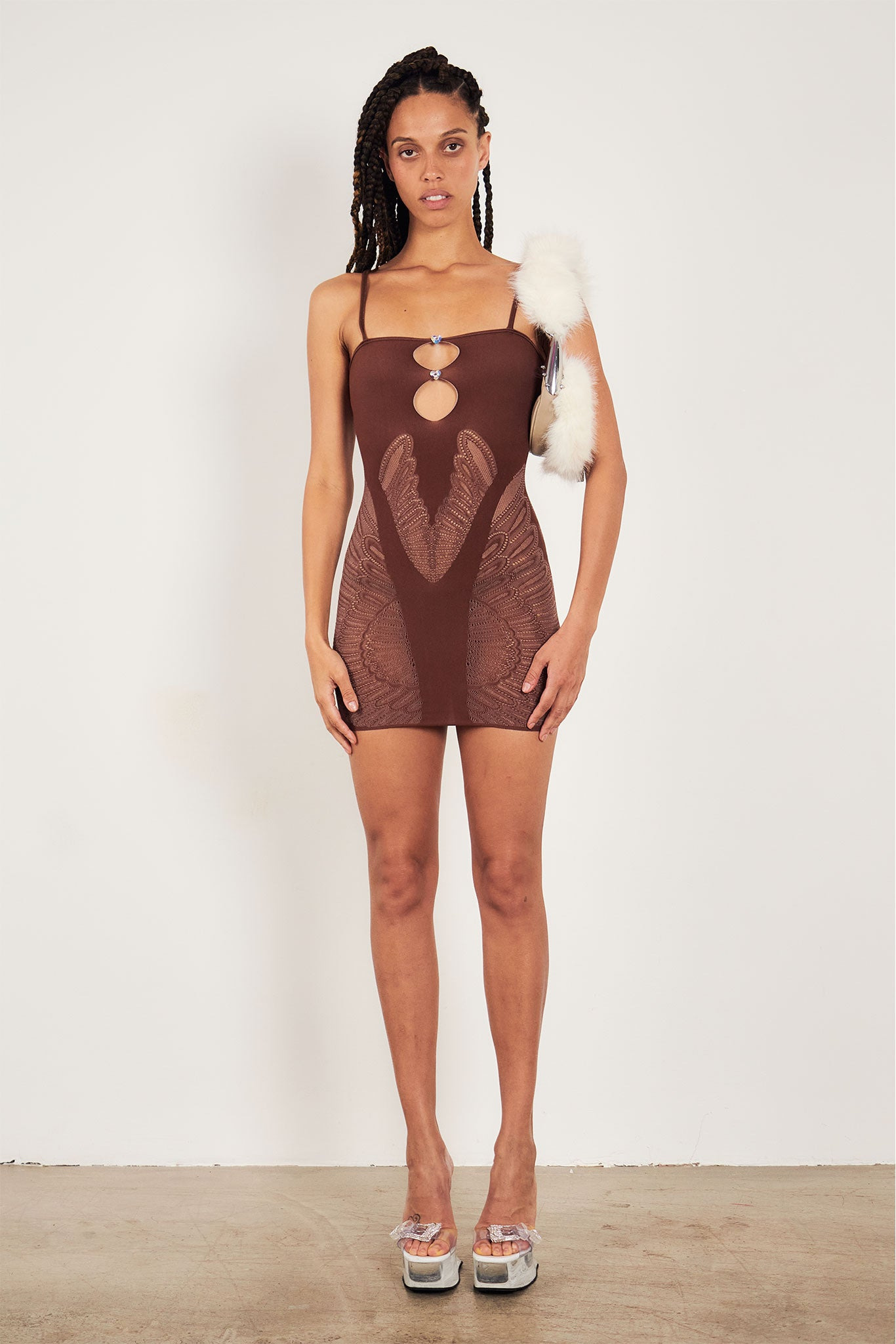 GISELE DRESS OLD MONEY BROWN - 2