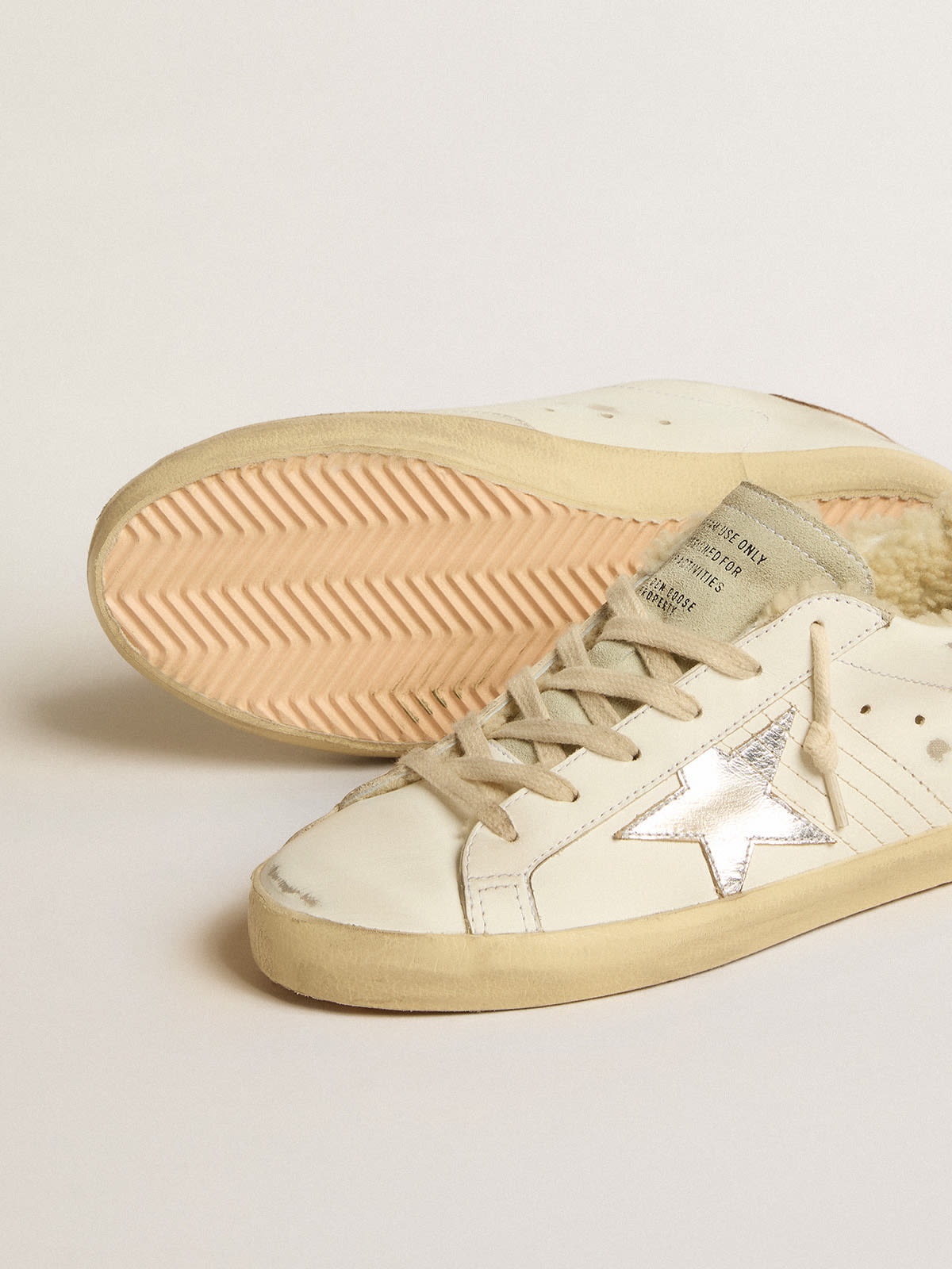 Super-Star with silver leather star and crocodile-print leather heel tab - 3