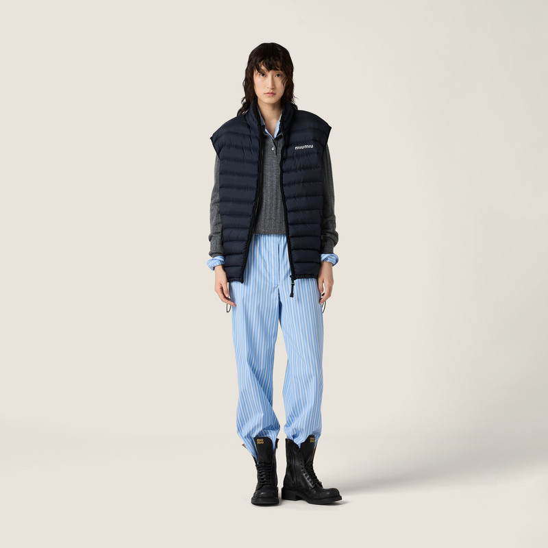 Miu Miu Light pongé down vest outlook