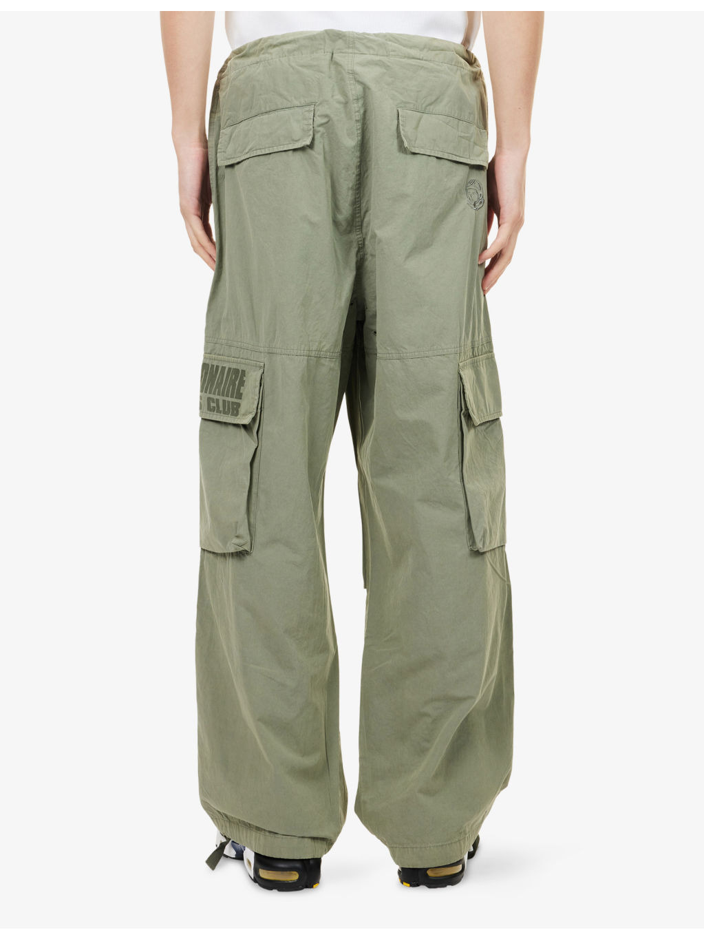 Logo-Print Straight-Leg Cotton Cargo Trousers - 4