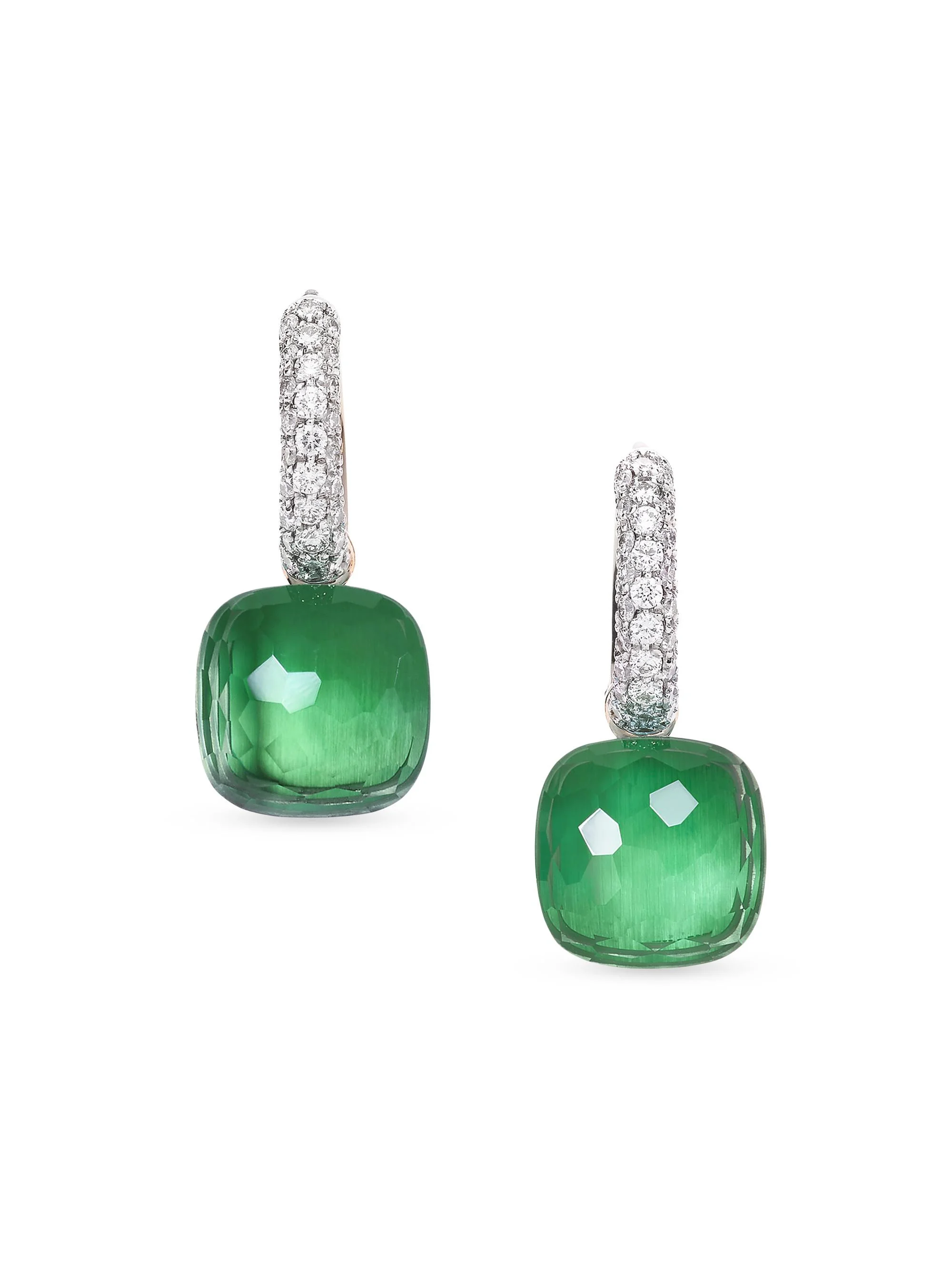 Women's Nudo Two-Tone 18K Gold & Multi-Stone Drop Earrings - Rose Gold - 1